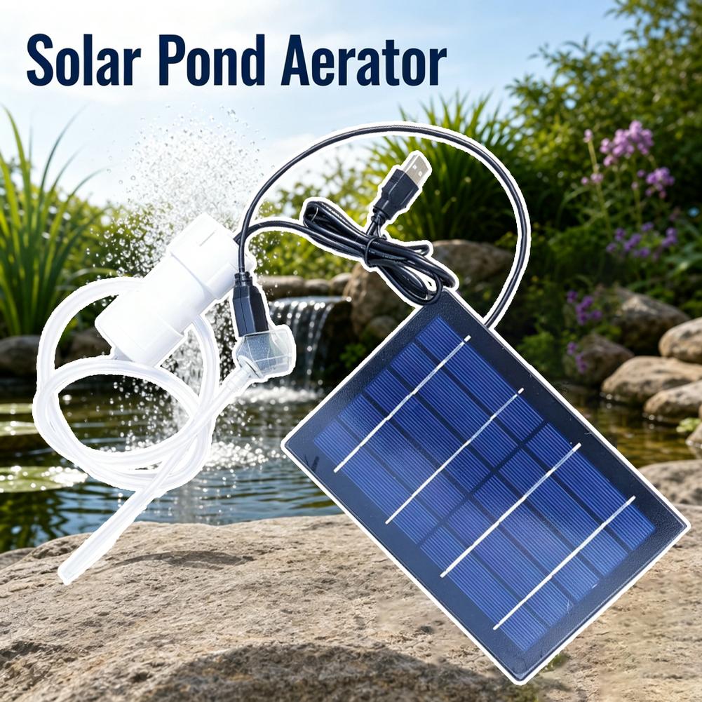 Solar Air Pump Aquarium Oxygen - Fish Pond Aerator 评论和价格