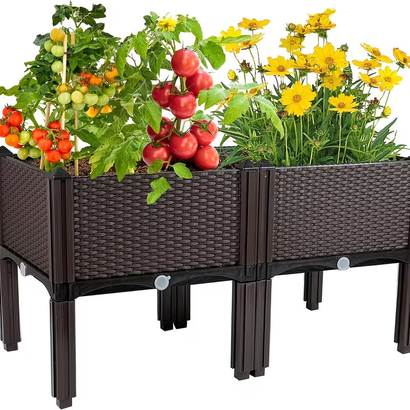 Elevated Raised Garden Bed wit - Vegetable Transplanter 评论和价格