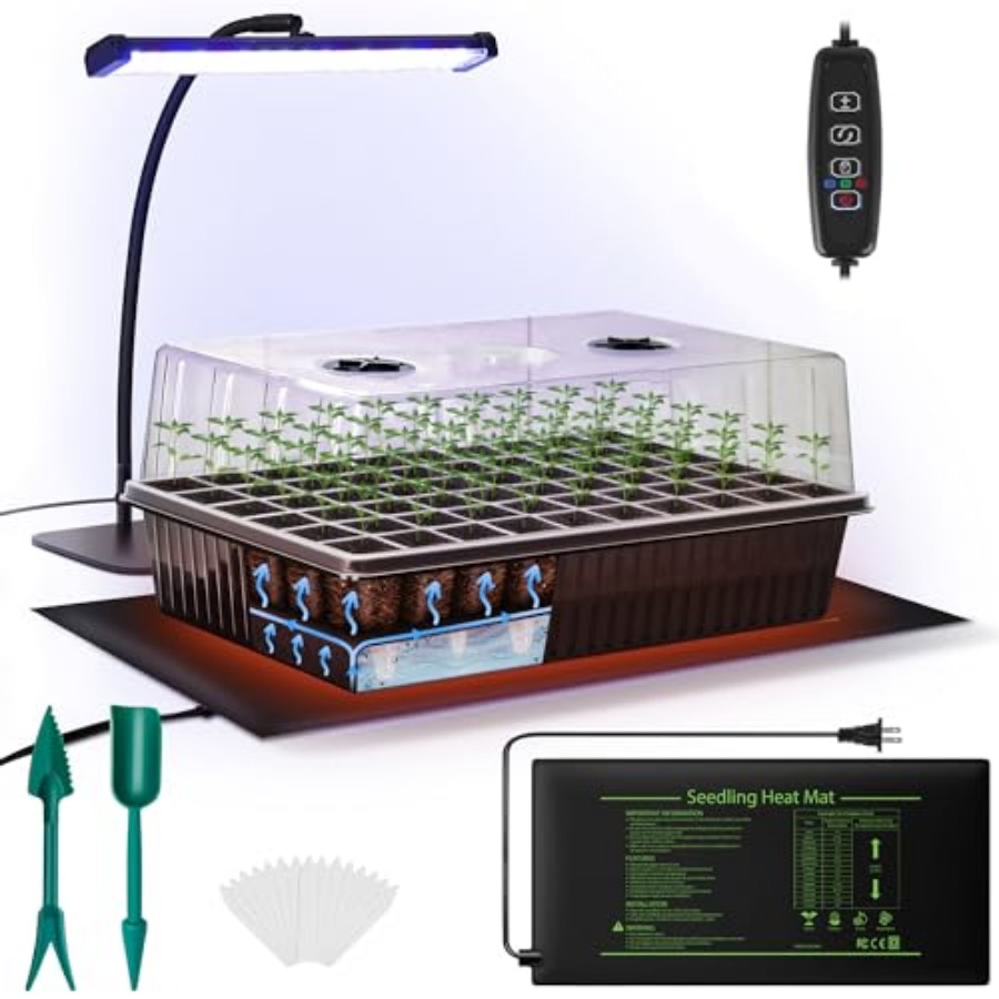 60-Cell Self-Watering Seed Sta - Seedling Heat Mat 评论和价格