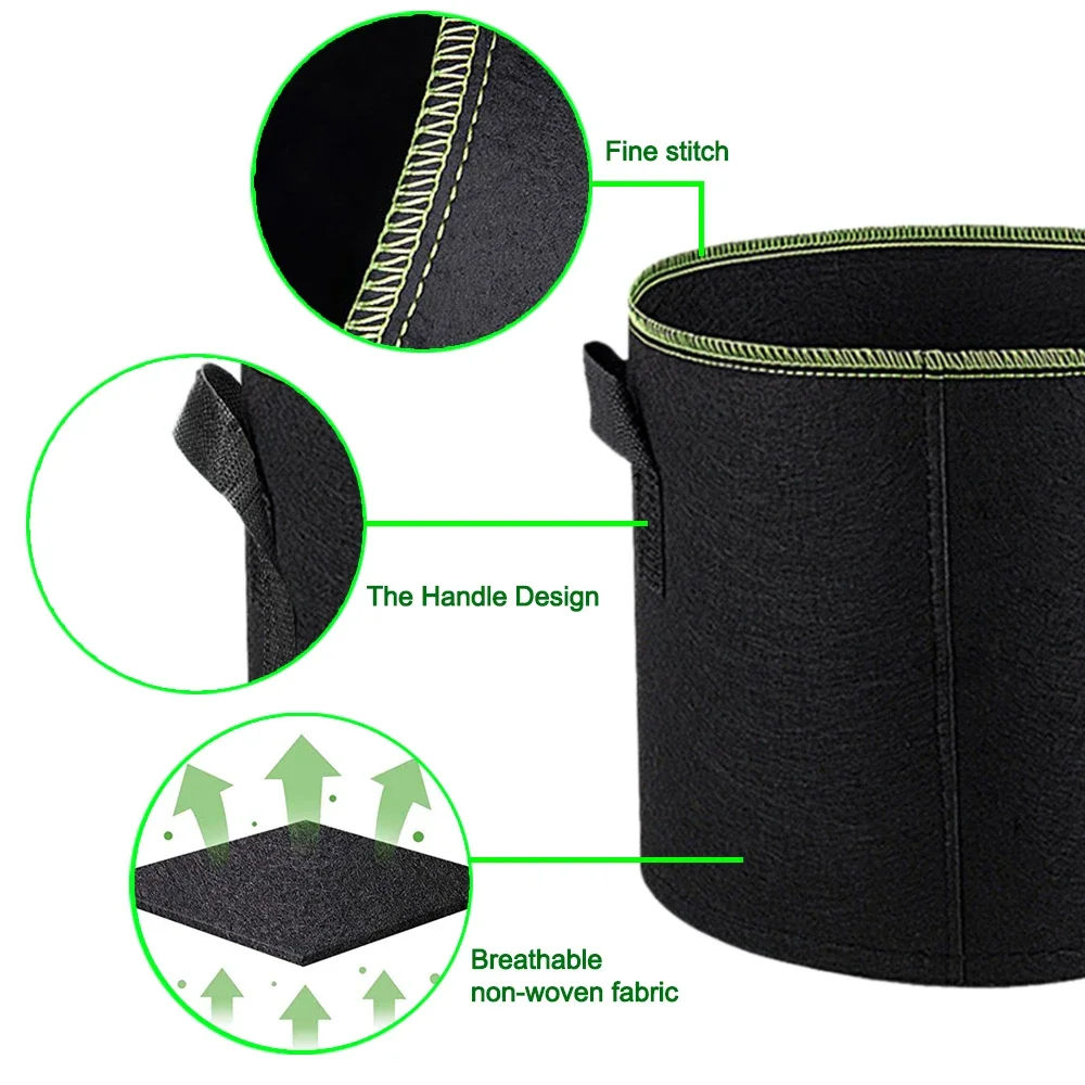 Fabric Plant Pots Grow Bags 3/ - Vegetable Transplanter 评论和价格